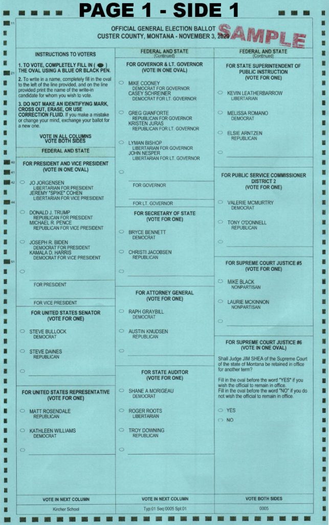 Candidates & Issues – Custer County Politics