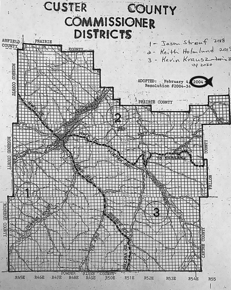Commissioner Districts Map Custer County Politics
